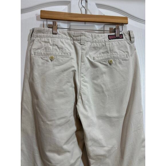 Vineyard Vines Men 33x30 Cotton Flat Front Casual Chino Pants Preppy Relaxed - Picture 7 of 8